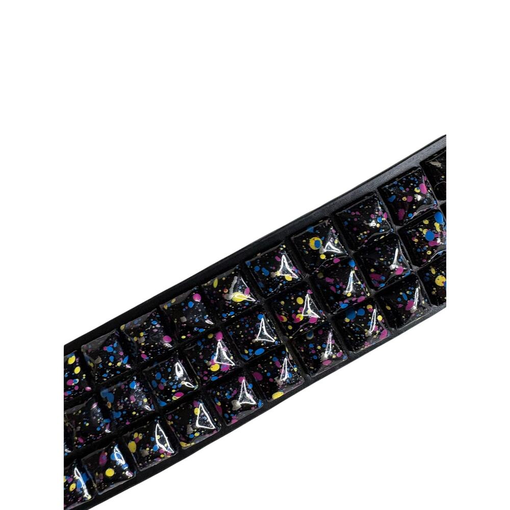 Hot Topic Black Studded Belt with Multicolor Accents
